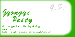 gyongyi peity business card