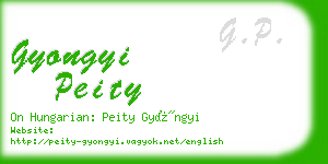 gyongyi peity business card